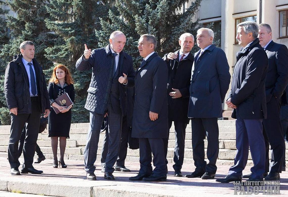 Напоследок пожелали удачи. Делегация из Татарстана во главе с президентом завершила визит в Магнитогорск