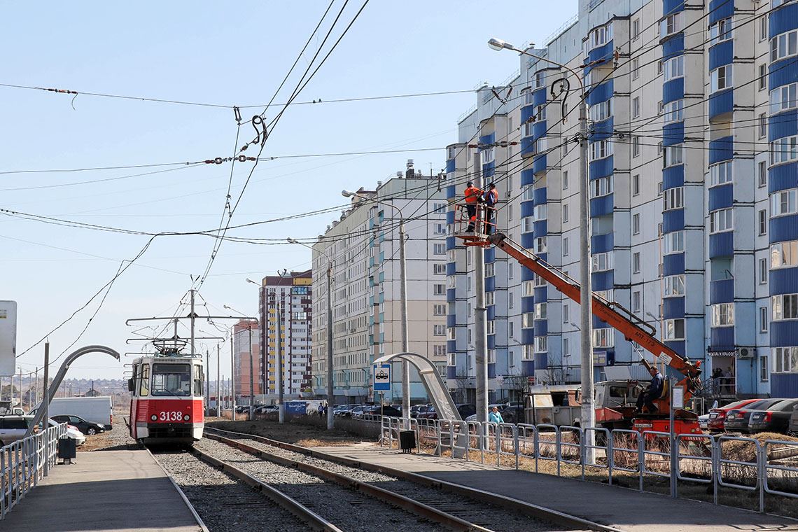 На том же месте. На новой трамвайной ветке в Магнитогорске вновь оборвали провода