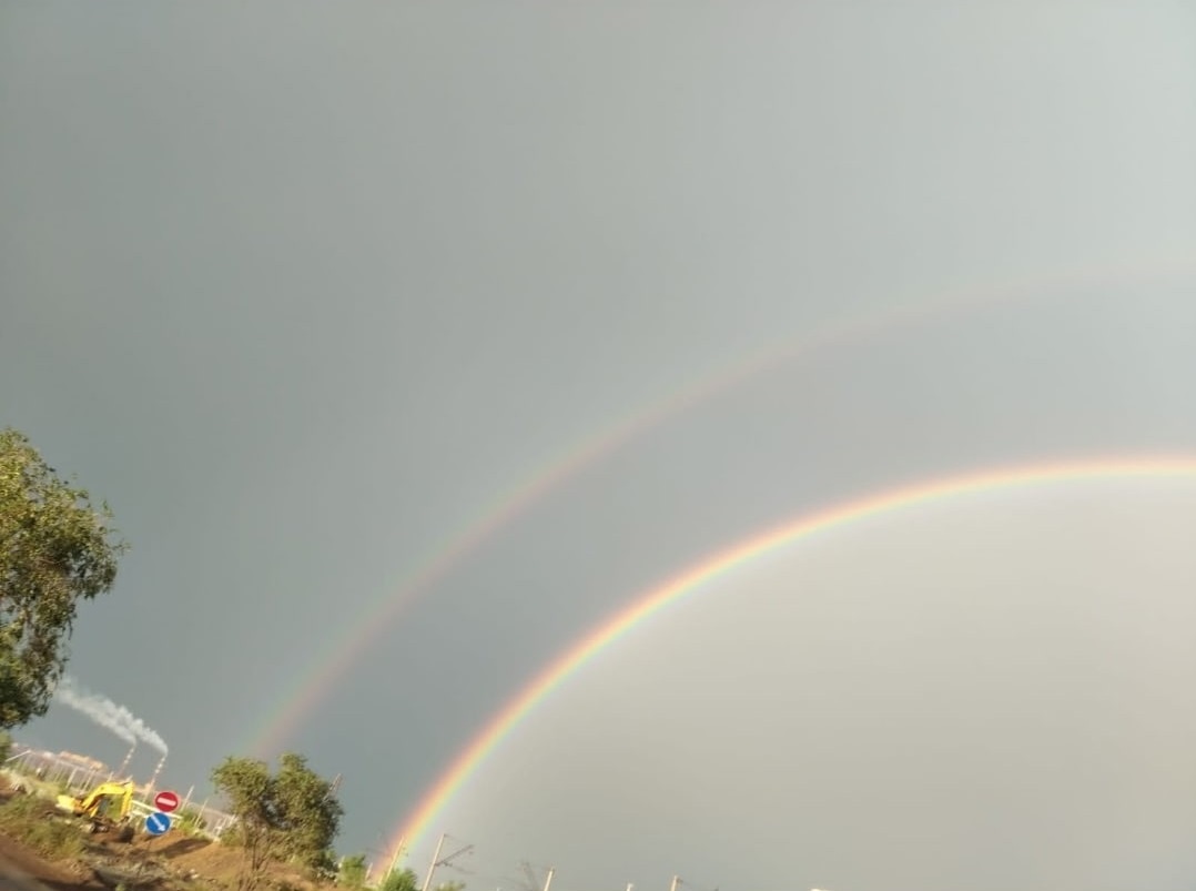 Природа тоже поздравила с Днём металлурга? Редкую двойную радугу сфотографировали в небе над Магнитогорском