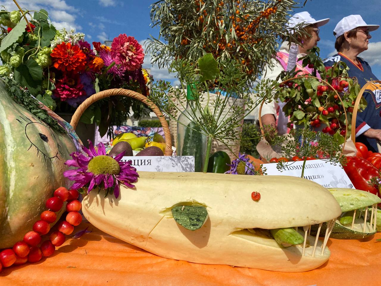 Тыква гигант и овощные поделки. В Магнитогорске задорно прошла выставка урожая "Дары осени- 2023"